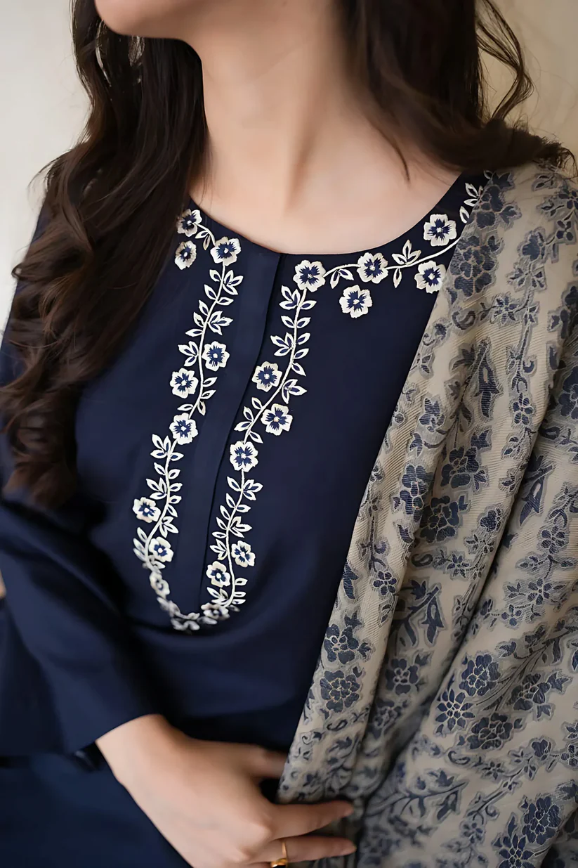 Blue-Dhanak-Embroidered-three-piece-With-Woolen-Duppata-1.webp