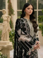 Eid Collection BIN ILYAS Embroidered lawn Three Piece BIL-06 - Image 2