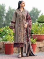 BIN ILYAS Embroidered lawn Three Piece BIL-05 - Image 3