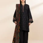 sapphire Embroidered lawn Three Piece SP-716 Black