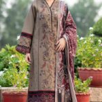 BIN ILYAS Embroidered lawn Three Piece BIL-05