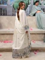 EID Collection Chikenkari Qalamkar Embroidered lawn Three Piece QL-1024 - Image 4