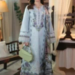 Qalamkar Chikenkari Embroidered lawn Three Piece QL-1028