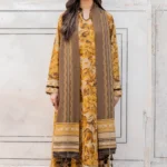 Baroque D-792 Printed three piece suit mustard ( summer )