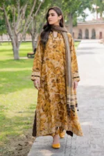 Baroque D-792 Printed three piece suit mustard ( summer ) - Image 3