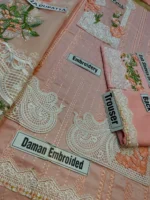 Crimsonn CR-02 Pink Embroidered Lawn Three Piece Summer Collection - Image 6