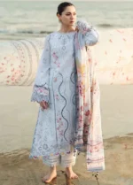 Qalamkar Chikenkari Embroidered lawn Three Piece QL-1035 - Image 2