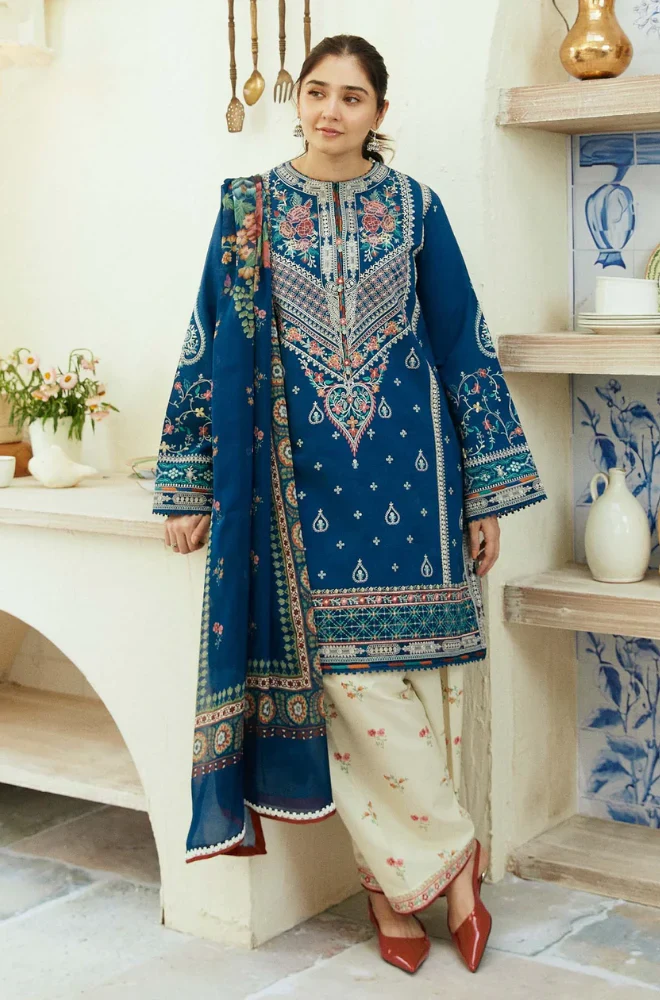 9_19cfa691-d4a9-4dc3-ac45-0221bc72e69d Zarashahjhan Embroidered lawn Three Piece COCO-721 - Image 1