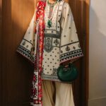 BIN ILYAS Embroidered lawn Three Piece BIL-06