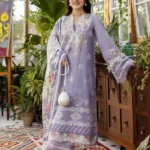 EID COLLECTION Elaf lavender love ChikenKari Embroidered 3pc Lawn Collection