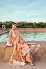 Crimsonn CR-02 Pink Embroidered Lawn Three Piece Summer Collection - Image 2