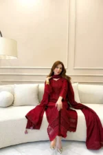 EID Collection Zarqash Embroidered lawn Three Piece D-210 (lawn) - Image 2