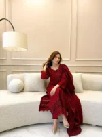 EID Collection Zarqash Embroidered lawn Three Piece D-210 (lawn) - Image 3