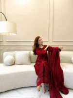 EID Collection Zarqash Embroidered lawn Three Piece D-210 (lawn) - Image 4