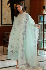 EID Collection Mushq Embroidered lawn Three Piece D-203 - Image 3