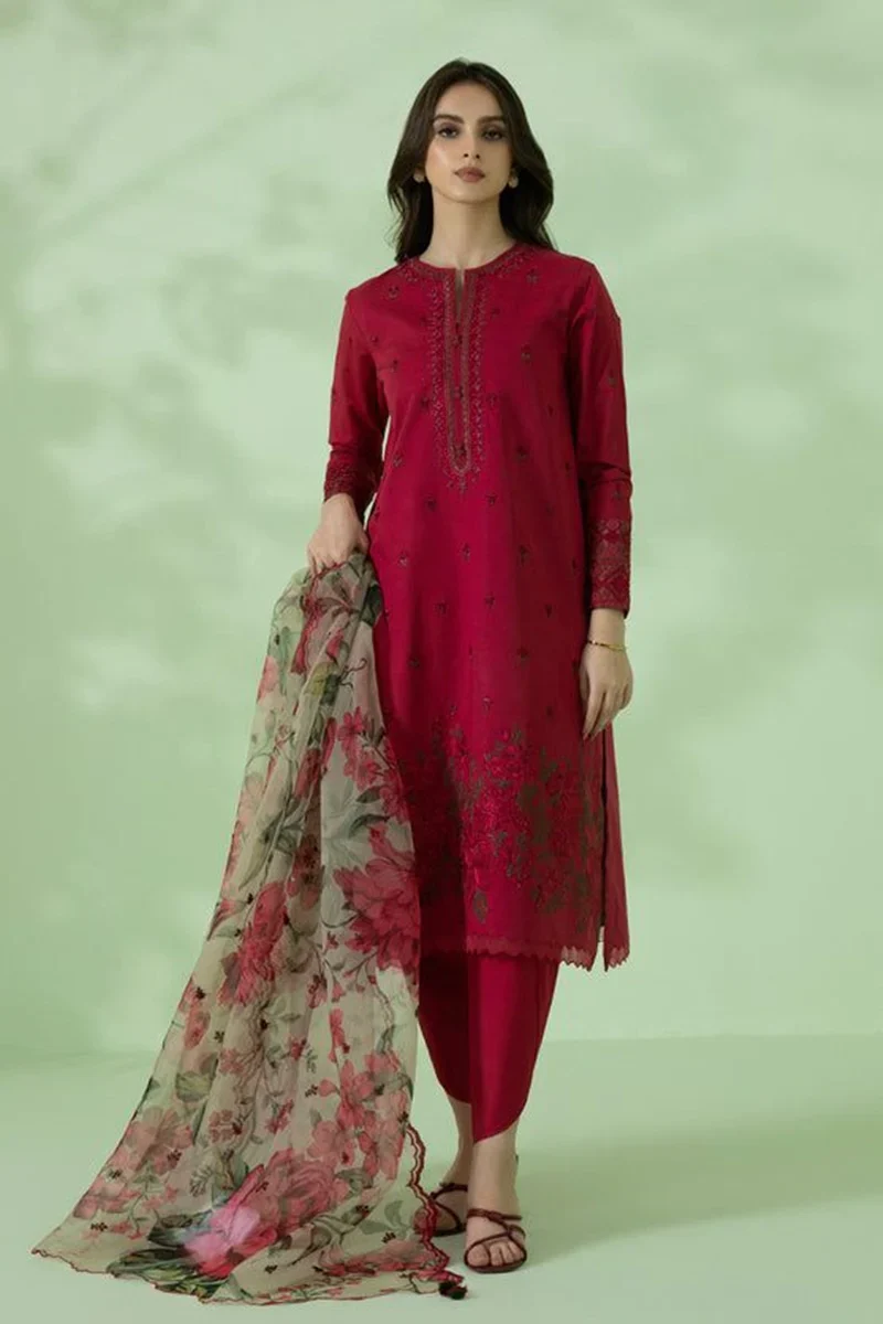 c8708db2-0e88-4fe4-982c-0ce8905f1fde Sapphire Embroidered lawn Three Piece SPW-751 - Image 1