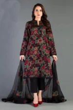 Bareeze D 345 Black EID Collection Embroidered Three Piece Summer Collection