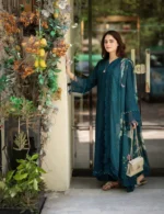EID COLLECTION Zarashahjhan Embroidered lawn Three Piece COCO-49 - Image 2