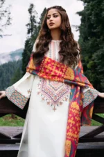 Bareeze D 355 Musturd EID Collection Embroidered Three Piece Lawn Collection - Image 2